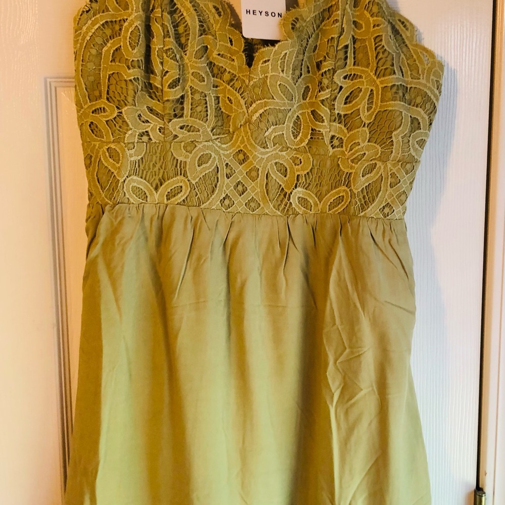 Sage strappy sundress